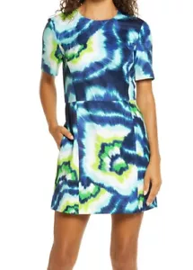 NEU French Connection Annisa Flüstern bedrucktes Minikleid Größe 0 - Bild 1 von 15