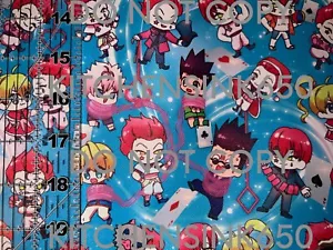Custom FAUX LEATHER VINYL Anime Demon Hunter Teal 12" x 54" - MOVING SALE - Picture 1 of 2