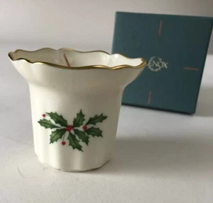 Candelabro LENOX HOLIDAY Navidad Dimensión VOTIVO + Caja y Vela Original - Imagen 1 de 5