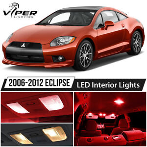 Red LED Interior Lights Package Kit for 2006-2012 Mitsubishi Eclipse