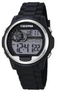 Orologio CALYPSO Digital Chrono K5667/1 Black Silver - Picture 1 of 1