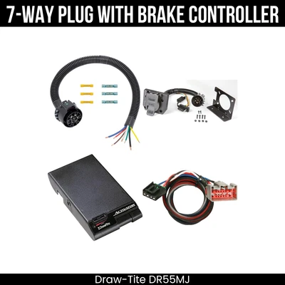 Kit de cableado de 7 vías DrawTite control de frenos para 17-25 Ford F-350 450 550 Super Duty Foto 1 de 4