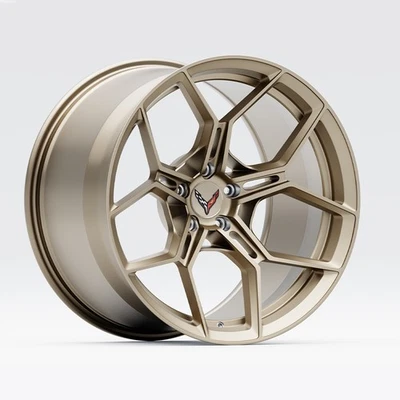 RUEDAS BDF25 BRONCE MATE FORJADO LLANTAS PARA CORVETTE C8 Z06 ZR1 20X10 & 21X13 Foto 1 de 2