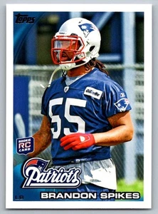 2010 Topps Brandon Spikes Rookie New England Patriots #69 - Picture 1 of 2