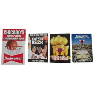 4 Vintage Chicago Bulls Basketball Spielpläne 92/93 Michael Jordan 93-94 3 Peat 94-95 - Bild 1 von 11