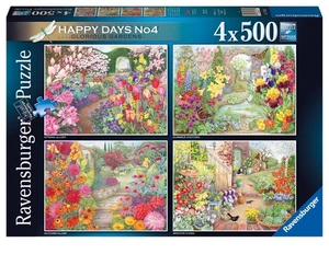 Rompecabezas Happy Days Nº 4 Glorious Gardens 4 x 500 piezas de Ravensburger - Imagen 1 de 9