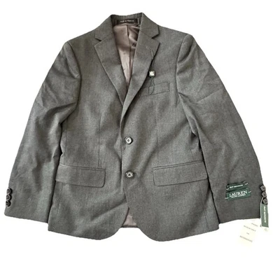 Lauren Ralph Lauren Blayton Niño Talla 10 R Gris Traje Chaqueta Blazer Boda Nuevo con Etiquetas Foto 1 de 4