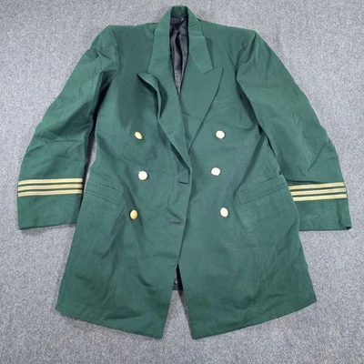 Blazer De Colección Botón Dorado Verde Doble Pecho Detalle Rayas Doradas Kaufmanns Para Hombres Foto 1 de 4