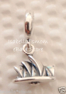 Original Pandora Australien Sydney Opera Haus Silber Lang Anhänger ~ Perle - Bild 1 von 4