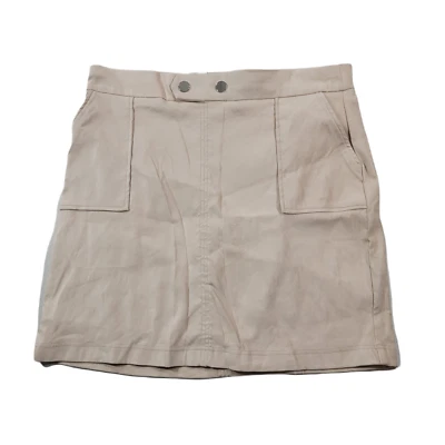 Minifalda de gamuza sintética INC International Concepts para mujer 1X talla grande bronceado arena Foto 1 de 4