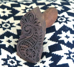 Primitive Farmhouse wood SEAHORSE Butter Mold Stamp Press Ink Stamp NEAT DESIGN! - Picture 1 of 4