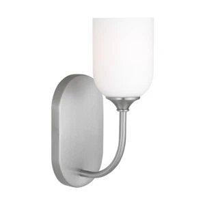Generation Lighting Emile 1 Light LED Bath, Steel/Etched/White - GLV1021EN3-BS - Picture 1 of 1