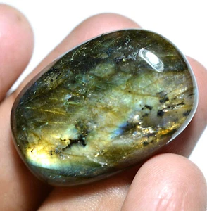41.85 Ct Natural Labradorite GGL Certified Radiant Cabochon Gemstone - Picture 1 of 4