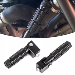 1 Pair Motorcycle Rear Pillion Footpegs Footrests Pegs Rests 90 Degree Folding - Picture 1 of 15