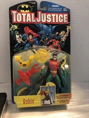 Robin 1996 DC COMICS TOTAL JUSTICE Kenner MOC - Image 1 of 4
