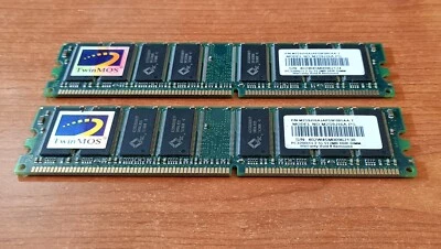 Memoria Ram Twinmos x PC DDR DIMM 400Mhz 1GB (2x 512Mb) PC3200 - Immagine 1 di 3