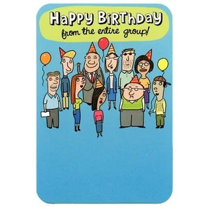 Tarjeta divertida de FELIZ CUMPLEAÑOS DEL GRUPO, gente incómoda de American Greetings +✉ - Imagen 1 de 5