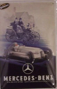 Mercedes Benz Silver Arrow historic embossed metal sign 20cm x 30cm - Picture 1 of 1
