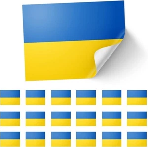 20 X Ukraine Ukrainian Flag Stickers - Rectangle Event Laptop Travel 8.5 x5.5cm - Picture 1 of 3