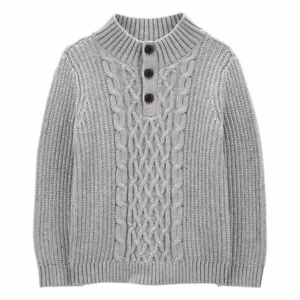 OshKosh B'gosh Kabelstrick Mock Nackenpullover Pullover Kleinkind Junge Größe 12M - Bild 1 von 11