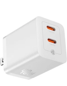 Baseus USB C Charger 40W, Dual USB C Wall Charger, 2-Port 20W PD Fast Charger  - Picture 1 of 6