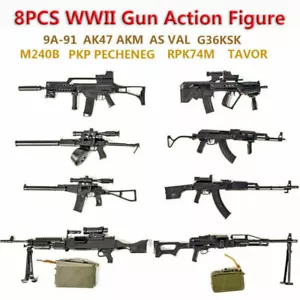 1/6 WWII Rifle Machine Gun Assembly Model Puzzles Building Action Figure AK47 - Picture 1 of 23