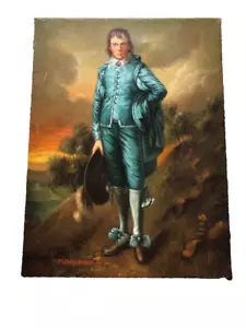 Thomas Gainsborough “The Blue Boy” Oil Painting on canvas 12x16 signed copy - Picture 1 of 5
