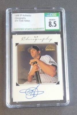 Todd Helton 1998 SP Authentic Chirography Auto #TH CSG 8.5 Rookie Year - 10 Auto - Image 1 of 4