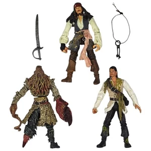 Disney Pirates of the Caribbean Jack Sparrow, Sea Slim Will Turner & Davy Jones - Picture 1 of 8