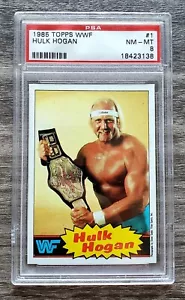 Hulk Hogan 1985 Topps WWF Trading Card #1 PSA 8 WWE Hall Of Fame HOF LEGEND - Picture 1 of 2