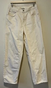 BDG Urban Outfitters High Rise Baggy Jeans Size 33 Ivory Streetwear 90s - Picture 1 of 11