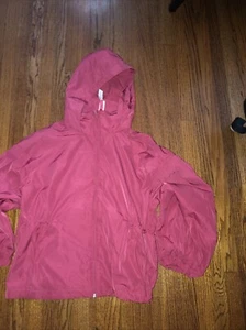 Lululemon Lightweight Cinch-Waist Hooded Rain Jacket Washed Mauve Size 8 LQQK - Picture 1 of 7
