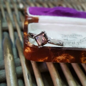 925 Sterling Silver Ring, Natural Smoky Quartz Ring, Size R.5 US 8.75 - Picture 1 of 8