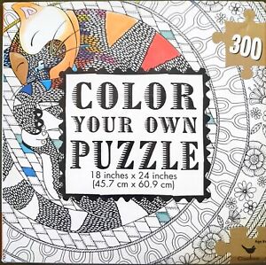 COLOR YOUR OWN PUZZLE Cat 🐱 300 LARGE Pieces ©Cardinal NEW! 18" x 24" Ages  8+ 