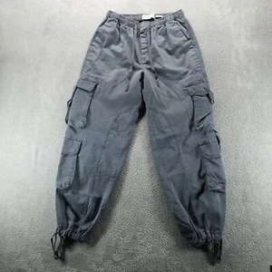 VTG Abercrombie Fitch Pants Womens XS Gray Cargo Paratrooper Y2K Stretch - Picture 1 of 11