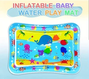 Alfombra de agua inflable para bebé tiempo abdominal niño divertido actividad juego alfombra bañera juguete - Imagen 1 de 5