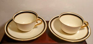 ALP LIDKOPING Sweden MODELL NYLUND Demitasse Cup's & Saucer's Set/Lot of Two - Picture 1 of 11