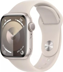 BOITE OUVERTE - Apple Watch Series 9 Starlight 41 mm petit bracelet sport MR8T3LW/A A2978 - Photo 1 sur 4
