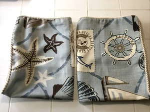 2 Croszill Standard Kissen Shams nautisch Ozean Meer nautisch Seil Zierleisten Reißverschlüsse - Bild 1 von 15