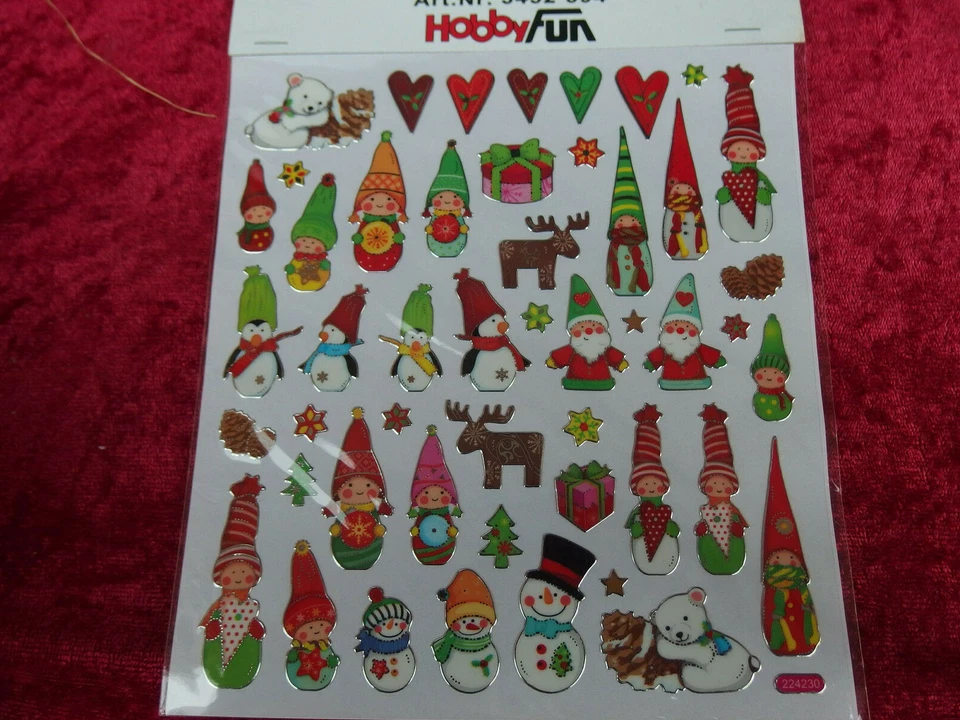 Design Sticker - Weihnachten - VII - Wichtel / Pinguine / Schneemänner  - Bild 1 von 1