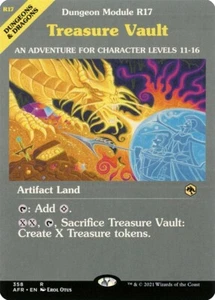 Magic The Gathering Treasure Vault casi nuevo #358 módulo D&D aventuras reinos olvidados AFR tarjeta mágica - Imagen 1 de 3