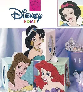 Disney Princess collection tissue box covers to stitch using plastic canvas ~New - Picture 1 of 2