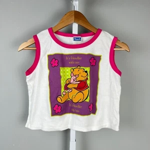 Vintage Disney Winnie the Pooh Baby Tee Sleeveless Tank Top Medium USA - Picture 1 of 5