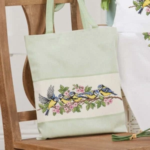 Craftways® Blue Finches Tote Counted Cross-Stitch Kit - Picture 1 of 1