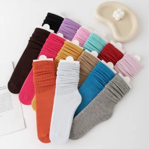 Womens Middle Tube Socks Hosiery Candy Colors Autumn Spring Foot Socks Soft ✔ - Picture 1 of 31