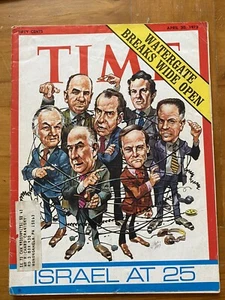 Time Magazine 1973 Israel At 25 History Watergate Breaks Open Great Adverts - Picture 1 of 4