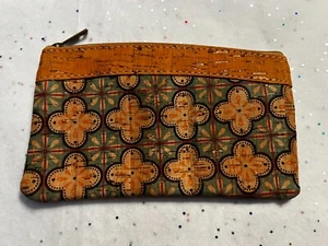 Cork Zippered Storage Pouch Eco Friendly Sustainable Vegan 6.5 X 4 - Picture 1 of 9