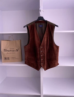 Gant Leather Snap Up Western Cowboy Ranch Wear Vest - Image 1 of 4