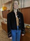 90s vintage leather scully floral jacket 