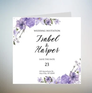 Save the Date Invitation - Wedding Announcement Card, Simple Save The Date 6x6 - Picture 1 of 1